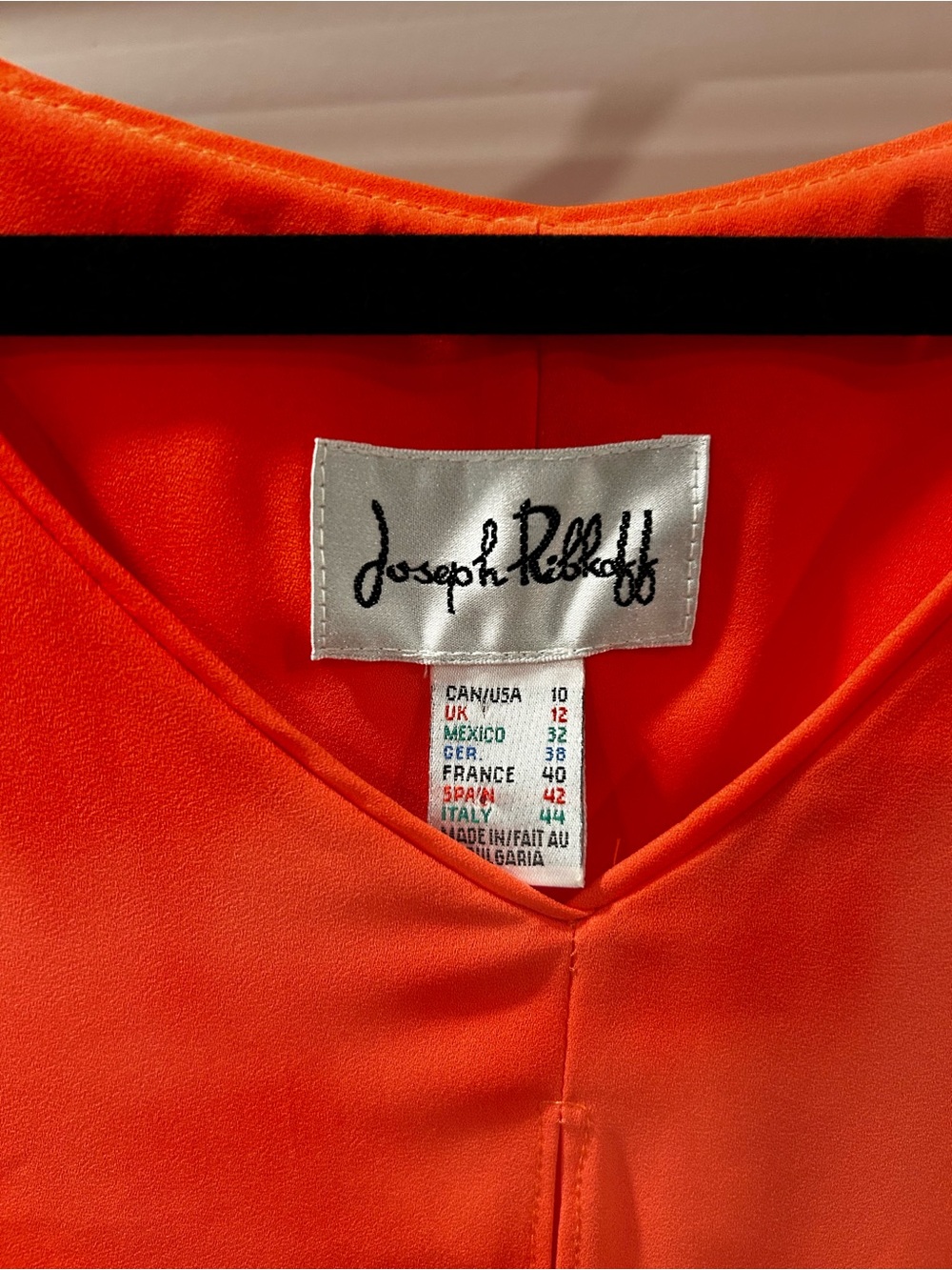 Joseph Ribkoff Orange Tunic Dress Cutout Sleeves Size 10 - Picture 6 of 10